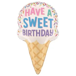 Folieballong Glasstrut Sweet Birthday