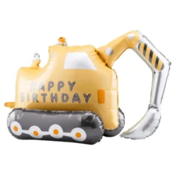 Folieballong Grävmaskin Happy Birthday