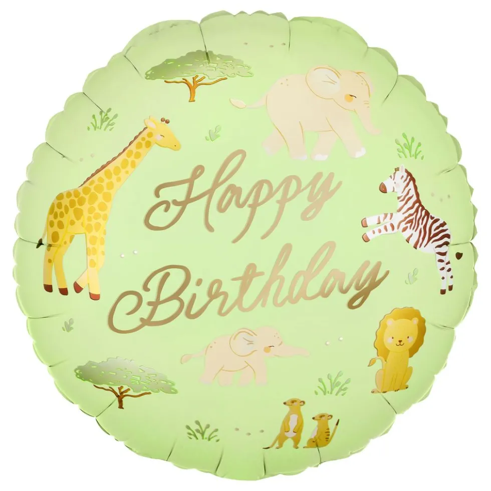 Folieballong Happy Birthday Safari Party