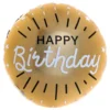 Folieballong Happy Birthday Guld