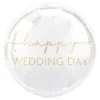 Folieballong Happy Wedding Day Vit