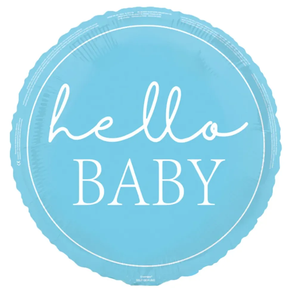 Folieballong Hello Baby Blå