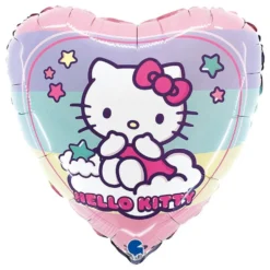 Folieballong Hjärta Hello Kitty Rainbow