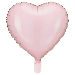 Folieballong Hjärta Ljusrosa