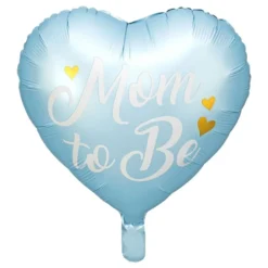 Folieballong Hjärta Mom to Be Blå