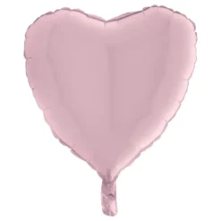 Folieballong Hjärta Pastell Ljusrosa