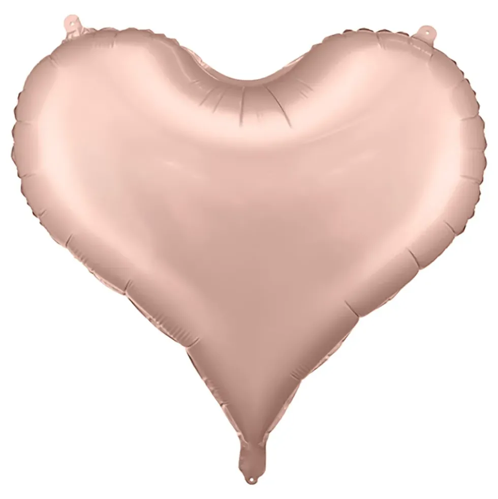 Folieballong Hjärta Roséguld