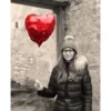 Folieballong Hjärta Rött