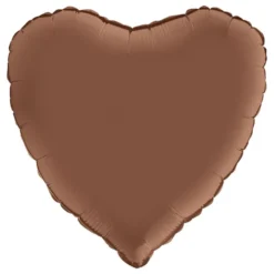 Folieballong Hjärta Satin Chocolate