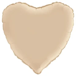Folieballong Hjärta Satin Cream