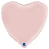 Folieballong Hjärta Satin Pastel Pink
