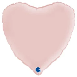 Folieballong Hjärta Satin Pastel Pink