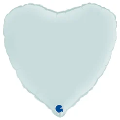 Folieballong Hjärta Satin Pastel Blue