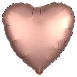 Folieballong Hjärta Silke Roséguld