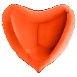 Folieballong Hjärta Stor Orange