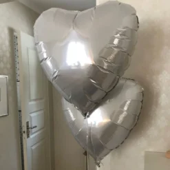 Folieballong Hjärta Vitt