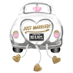 Folieballong Just Married Bil Shape