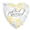 Folieballong Just Married Hjärta