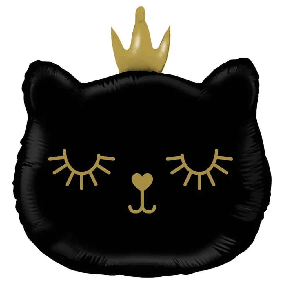 Folieballong Katt Prinsessa Svart