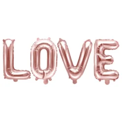 Folieballong Love Roséguld