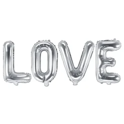 Folieballong Love Silver