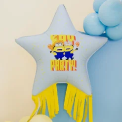 Folieballong Minions Stjärna med Tassles