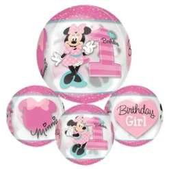Folieballong Orbz 1st Birthday Mimmi Pigg