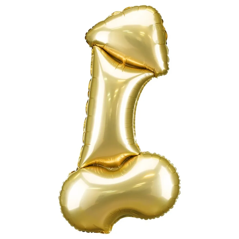 Folieballong Penis Guld