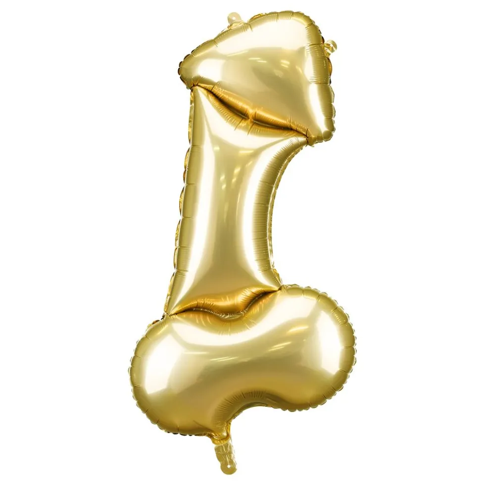Folieballong Penis Guld