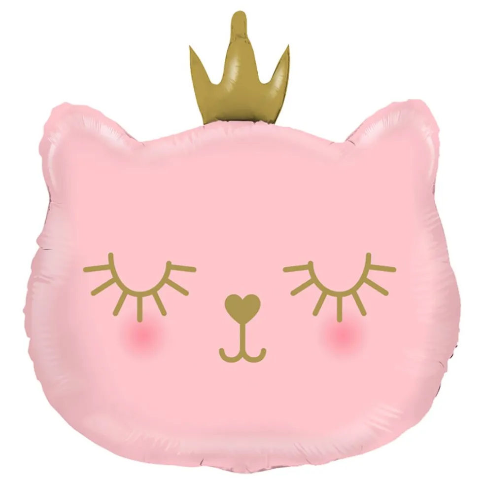 Folieballong Rosa Katt Prinsessa