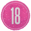 Folieballong 18 Rosa/Silver
