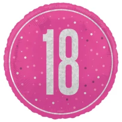 Folieballong 18 Rosa/Silver
