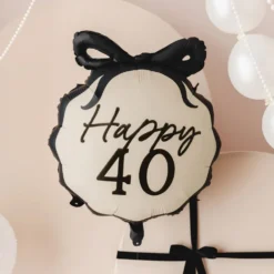 Folieballong Rosett Happy 40