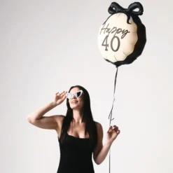 Folieballong Rosett Happy 40