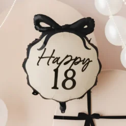 Folieballong Rosett Happy 18