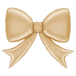 Folieballong Rosett White Gold