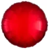 Folieballong Rund Metallic Röd