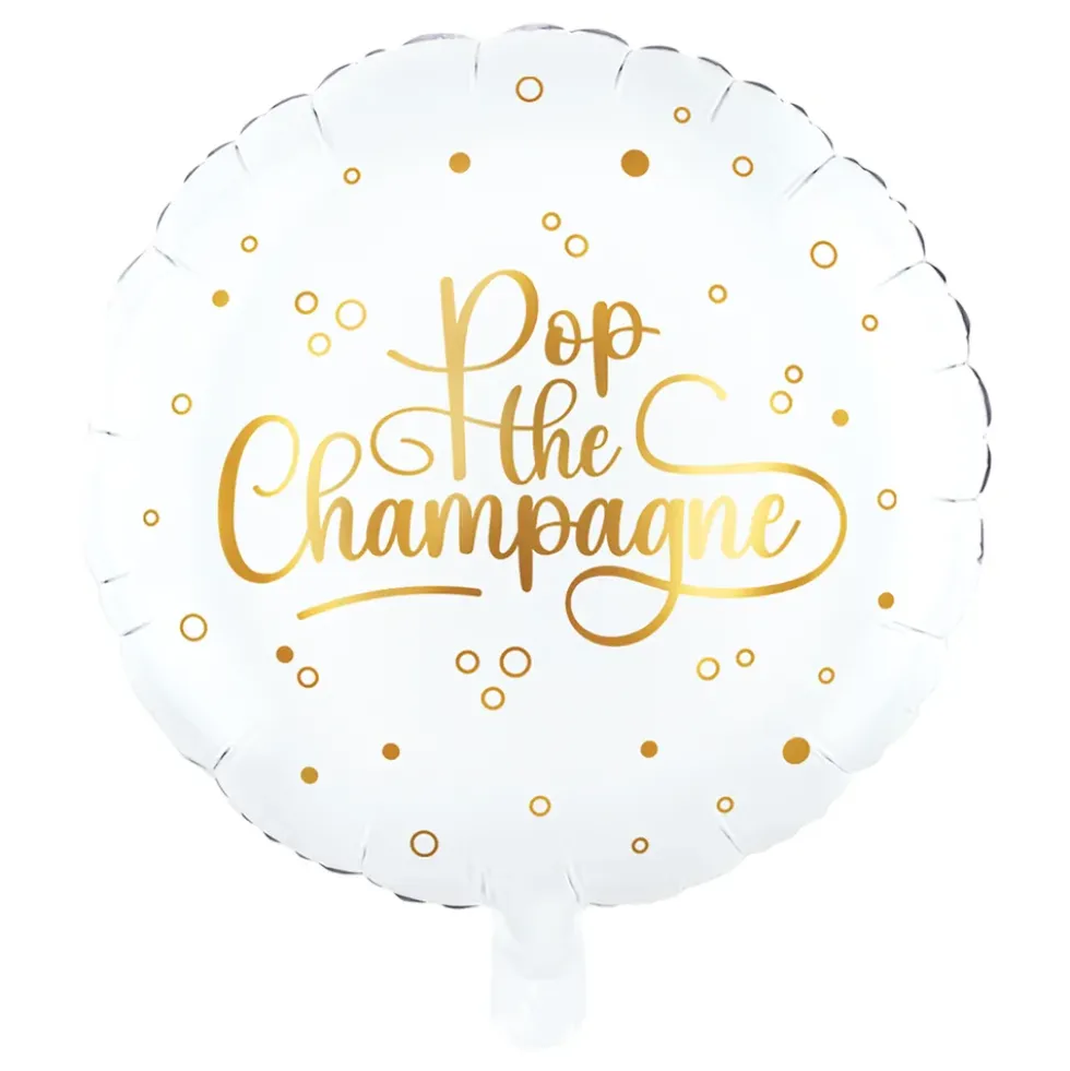 Folieballong Rund Pop the Champagne