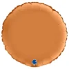 Folieballong Rund Satin Caramel