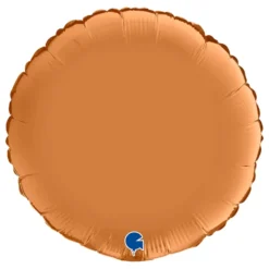 Folieballong Rund Satin Caramel