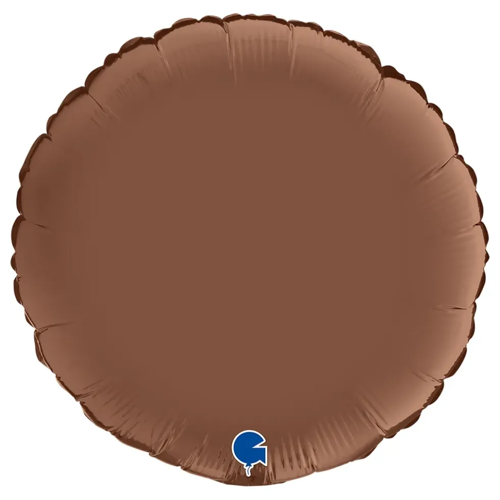 Folieballong Rund Satin Chocolate