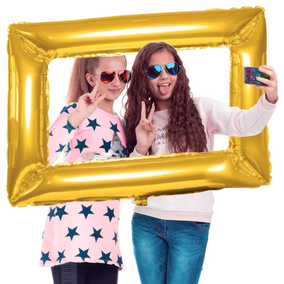 Folieballong Selfieram Guld