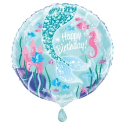 Folieballong Sjöljungfru Happy Birthday