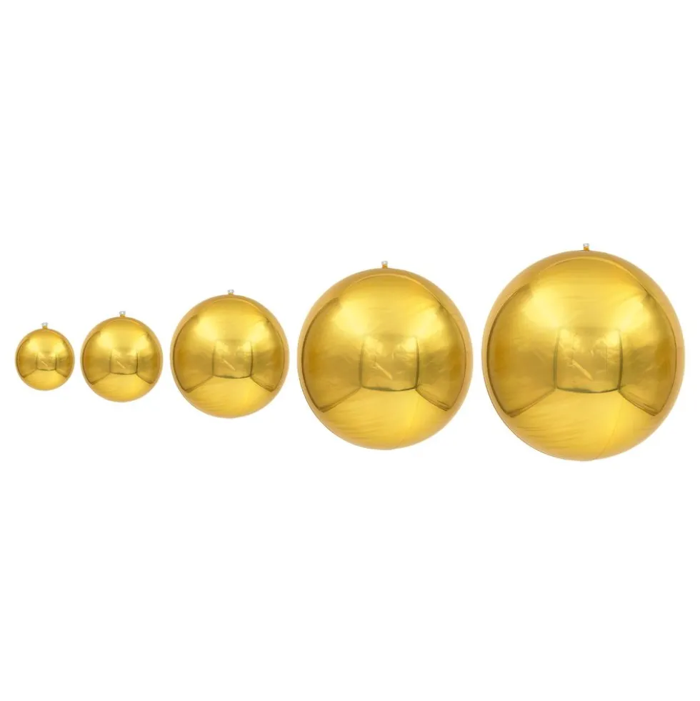 Folieballong Spegelboll Guld 3-pack