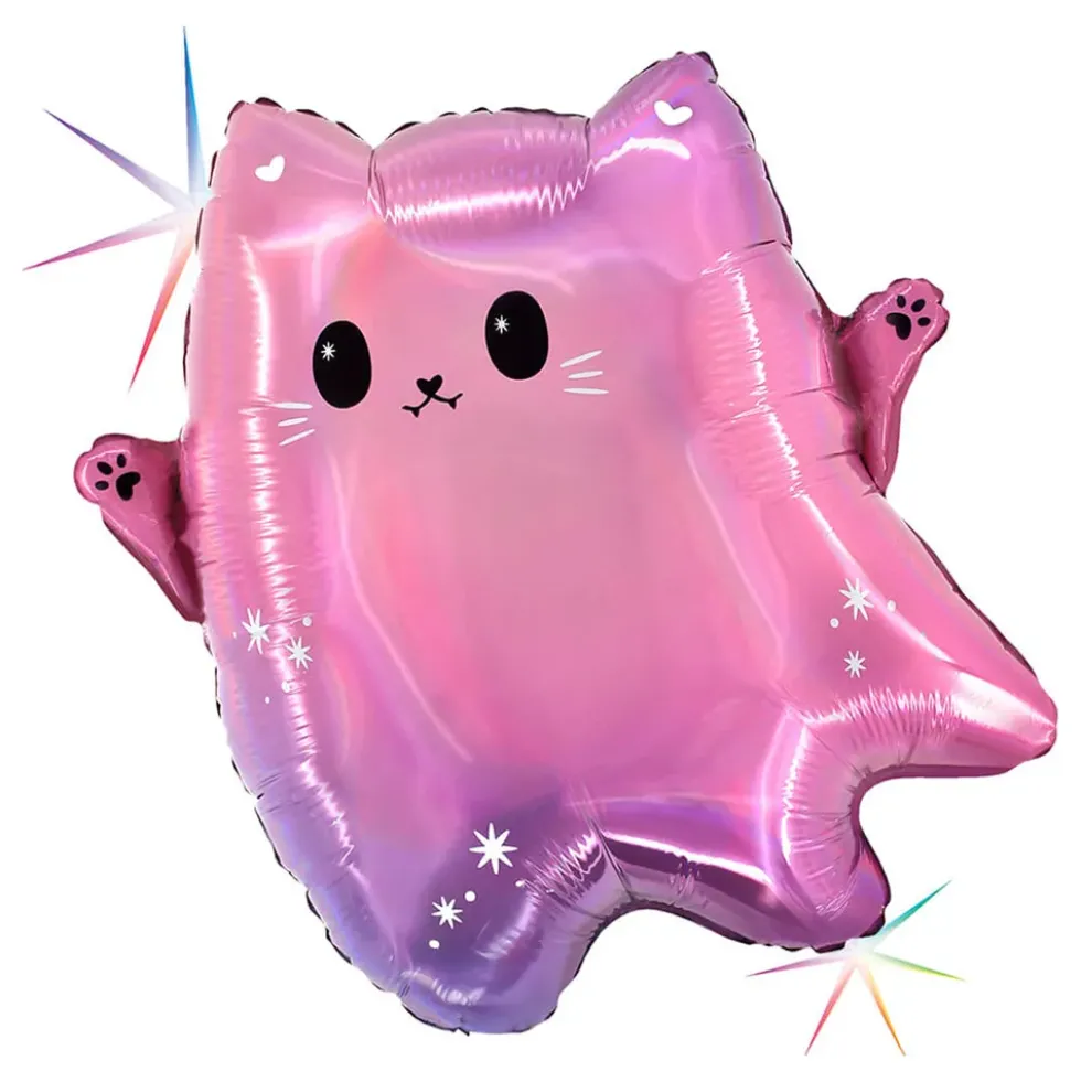 Folieballong Spöke Kawaii Katt