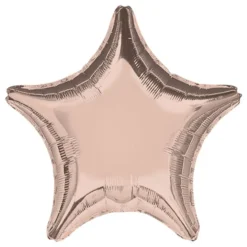 Folieballong Stjärna Metallic Roséguld