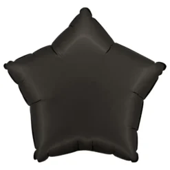 Folieballong Stjärna Satin Fumé Black