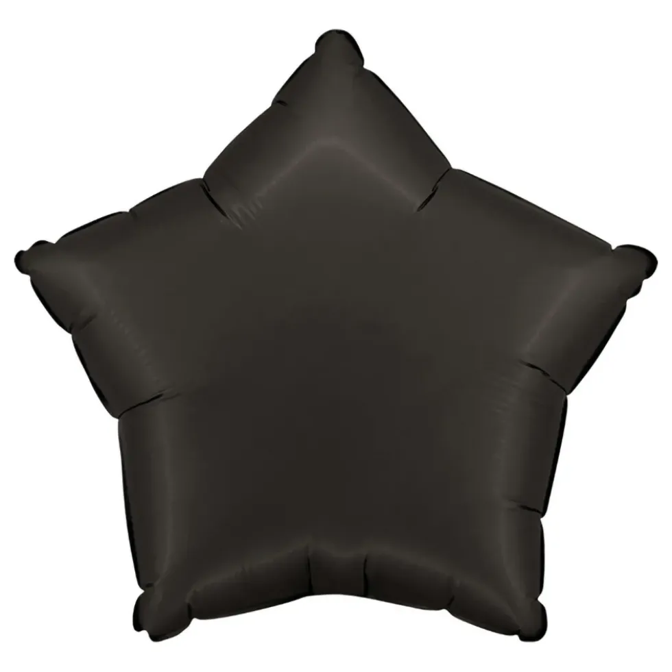 Folieballong Stjärna Satin Fumé Black