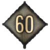 Folieballong 60 Svart/Guld