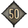 Folieballong 50 Svart/Guld